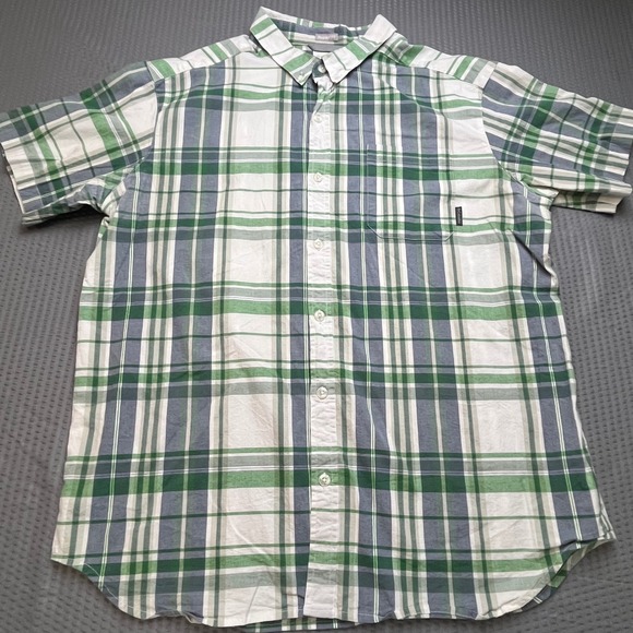 Columbia Mens XL Regular Fit Plaid Short Sleeve Button Up Shirt - Picture 1 of 7